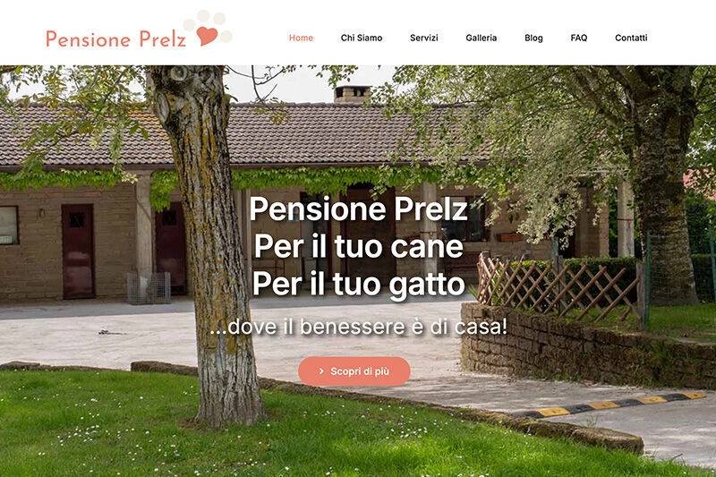 Realizzazione sito web per il cliente Pensione Prelz